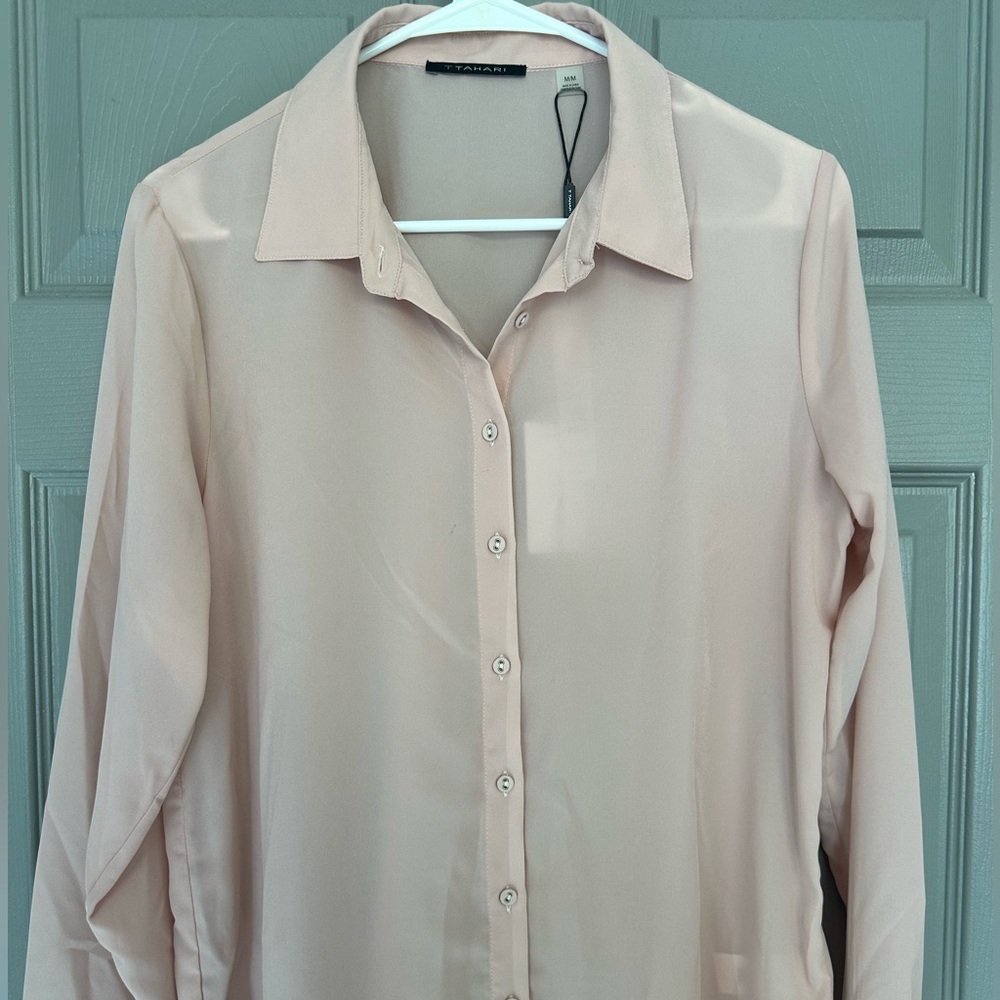 T Tahari Soft Pink Blouse